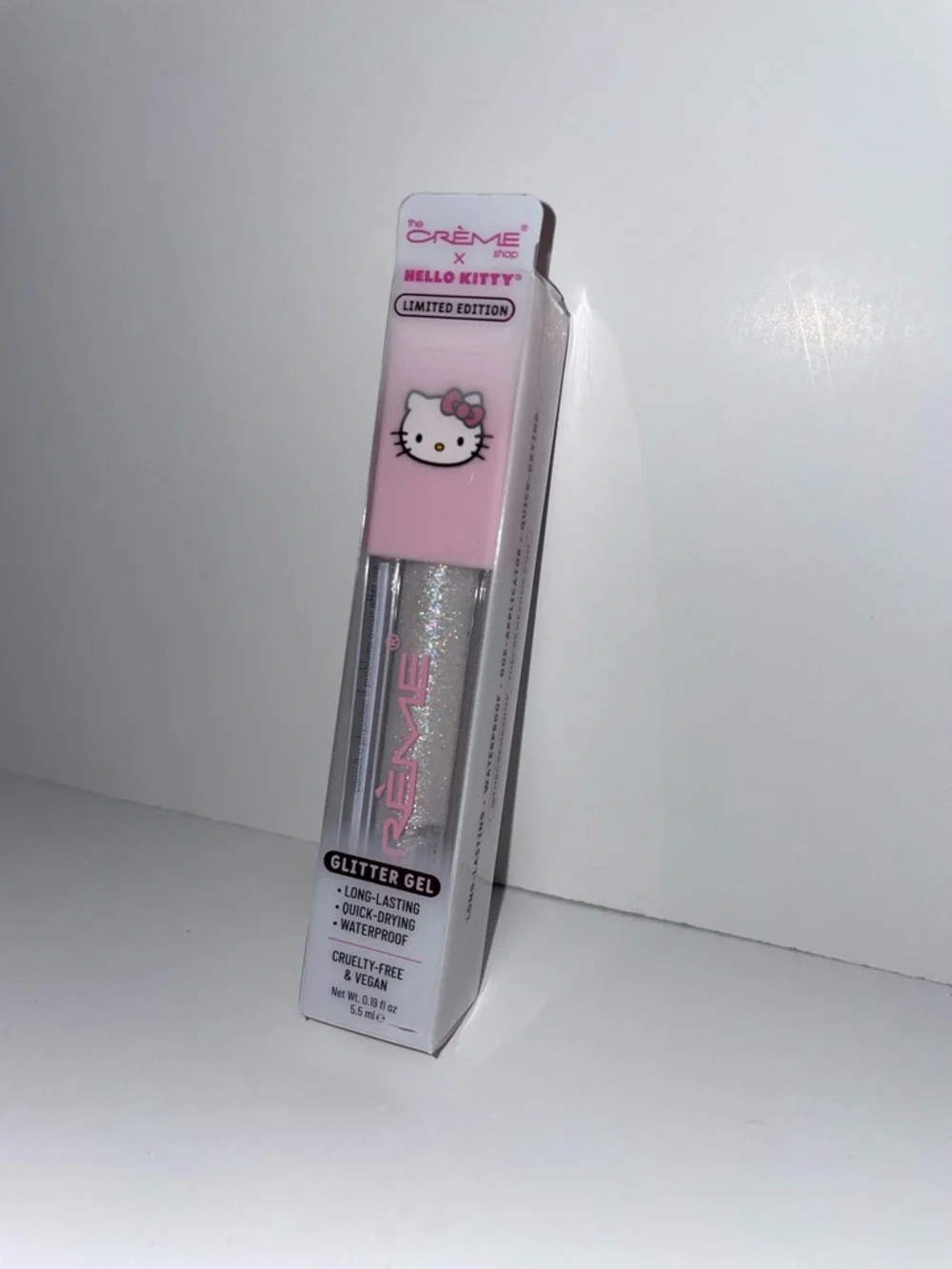 NIB The CRÈME SHOP. Pink Glitter Lip Gel - Limited Edition